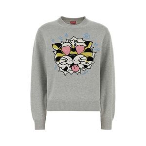Kenzo Women Grey Wool Blend Sweater